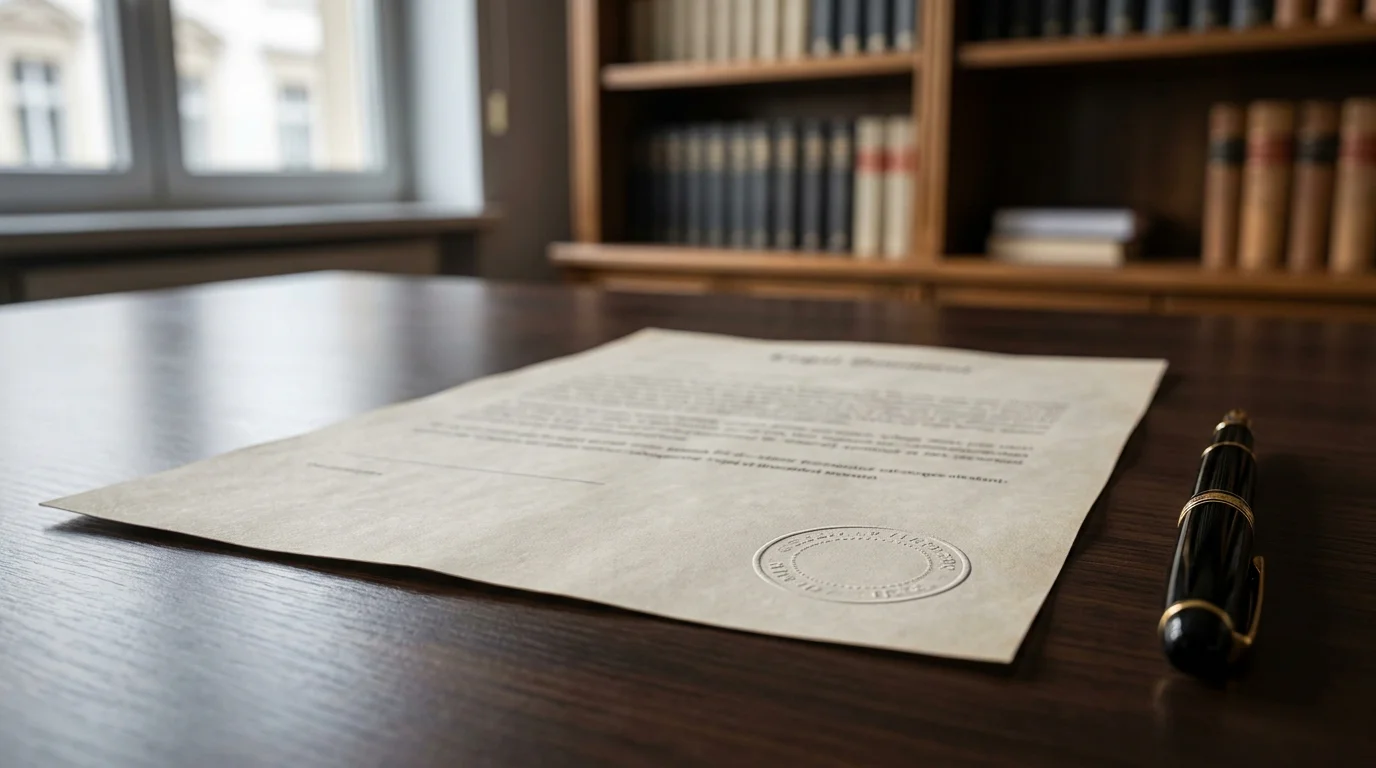 Deutsches Glücksspieldokument mit Amtsstempel als Sinnbild der GGL-Lizenzpflicht