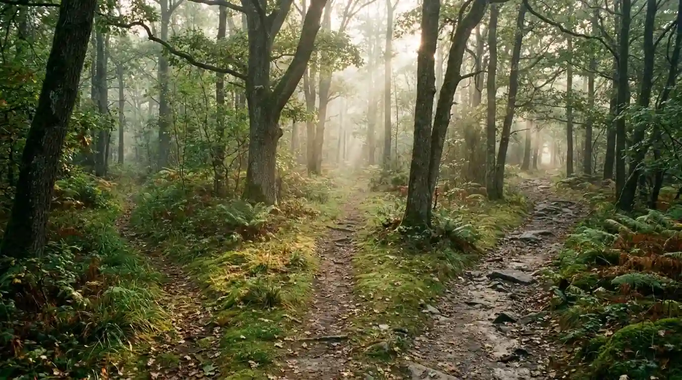 Ein Waldweg mit drei Abzweigungen als Sinnbild für drei praktische Wege zum Bonus-Buy-Feature