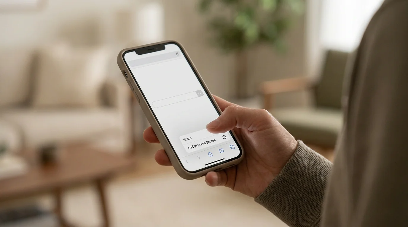 Casino-Web-App auf dem iPhone über Safari zum Home-Bildschirm hinzufügen