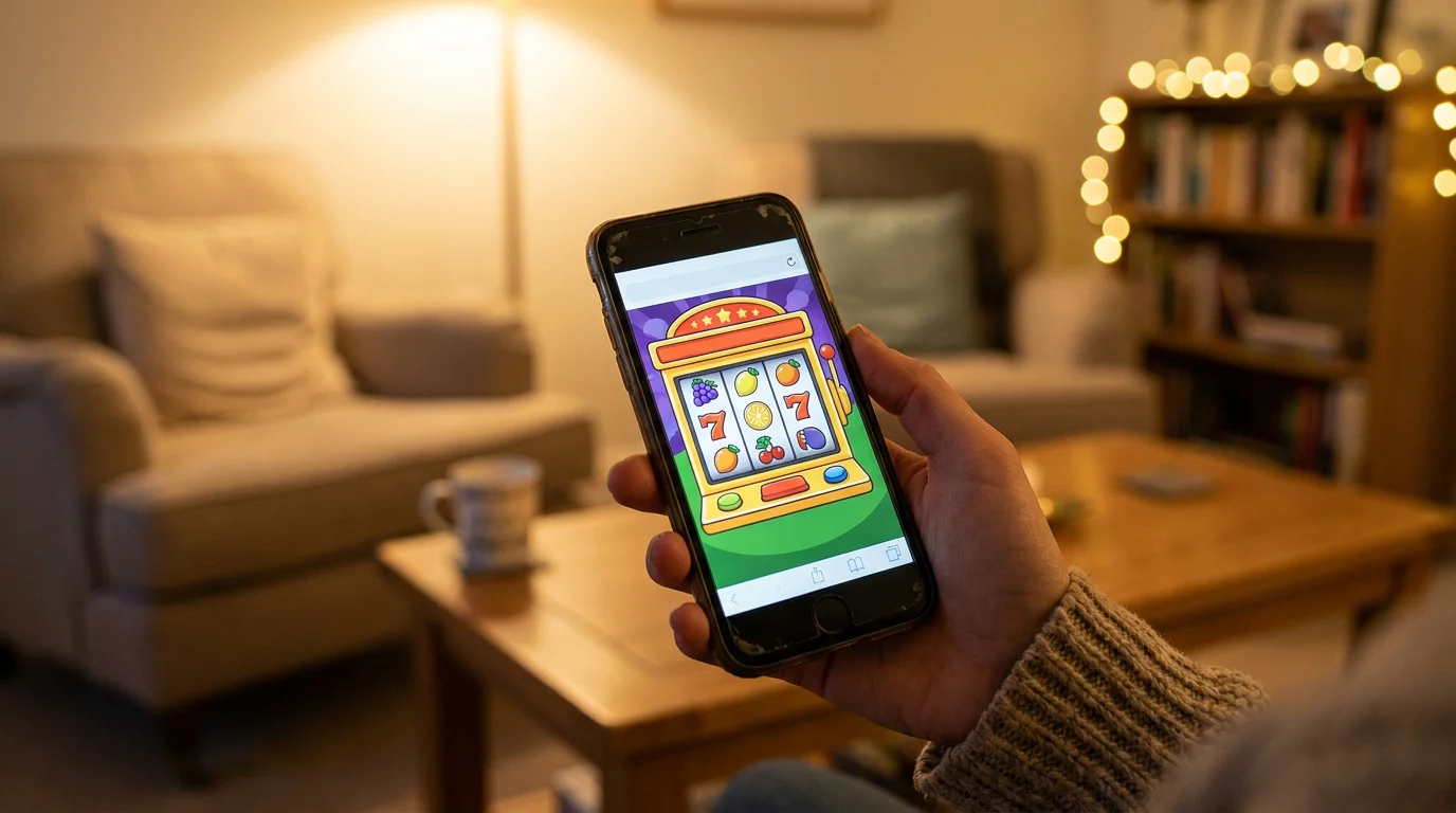 Spielautomat im kostenlosen Demo-Modus ohne Einsatz auf dem Smartphone