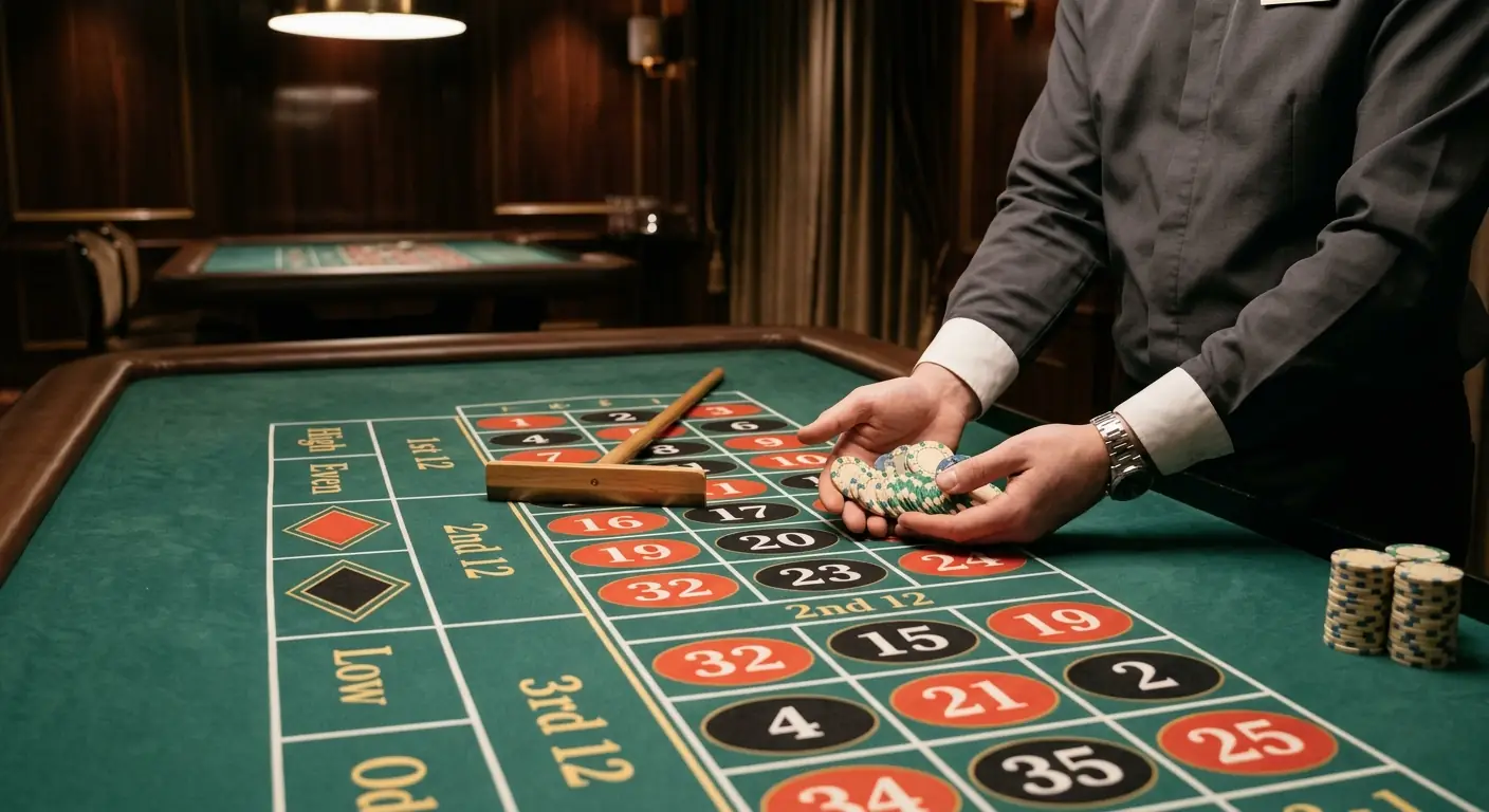 Live-Casino-Tisch mit Croupier als Angebot ohne deutsche Lizenz
