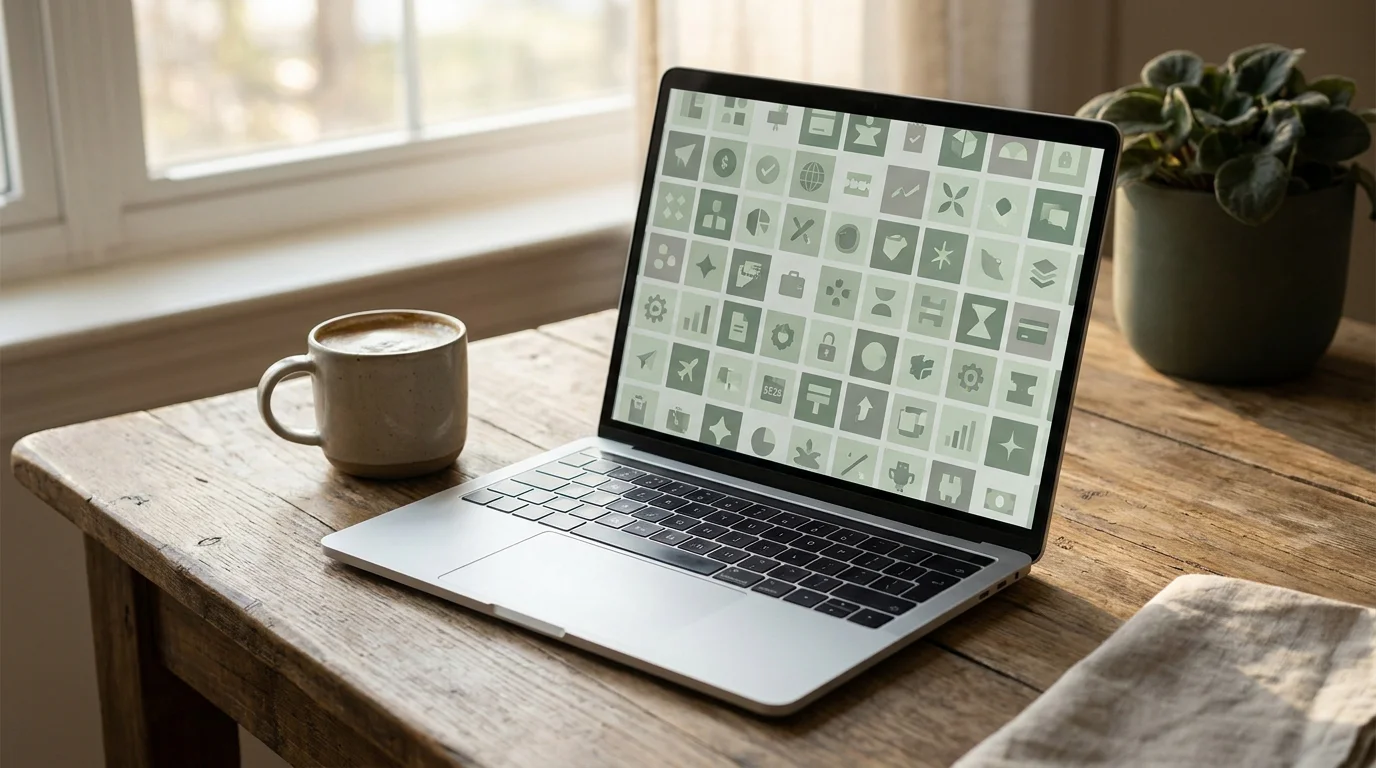 Auswahl an Online-Casino-Boni mit Freispielen auf einem Laptop