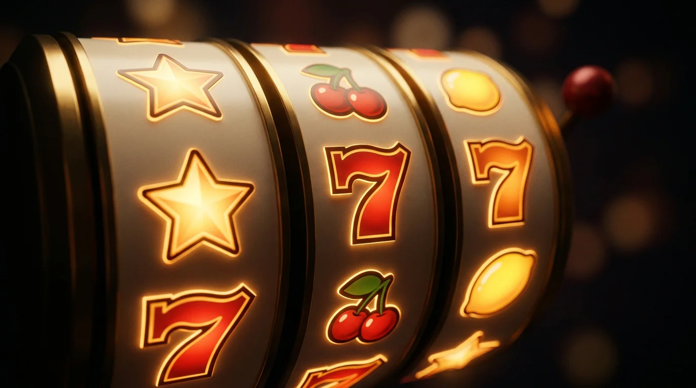Walzen eines Spielautomaten mit einfachen Symbolen für Freispiele