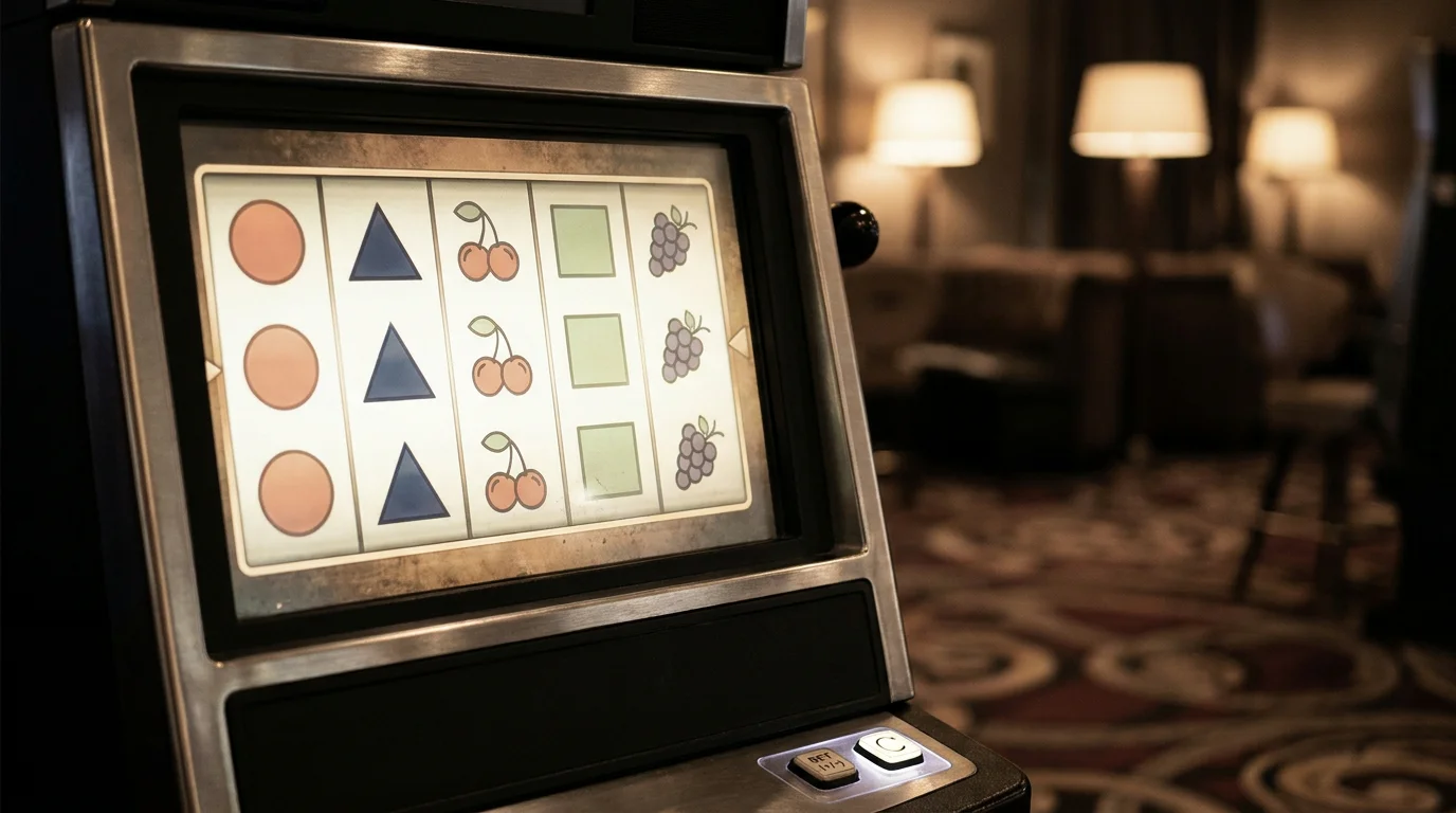 Generische Walzen eines Spielautomaten mit einem Cent Mindesteinsatz ohne Markenzeichen