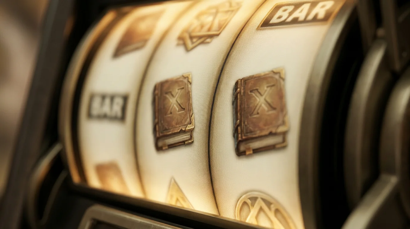 Spielautomat mit Buch-Symbol für Freispielaktionen