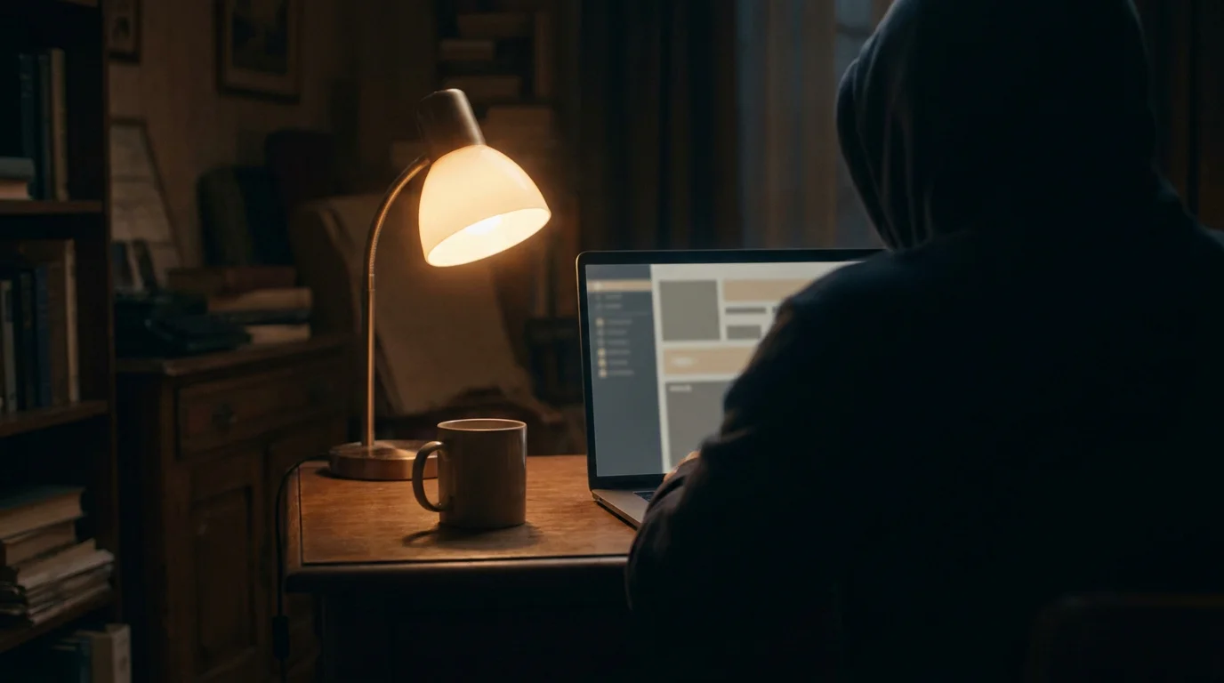 Person am Laptop mit Fokus auf anonyme Krypto-Zahlung ohne Verifizierung
