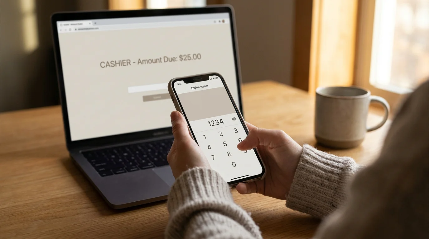 XRP-Einzahlung im Casino mit Destination-Tag am Laptop